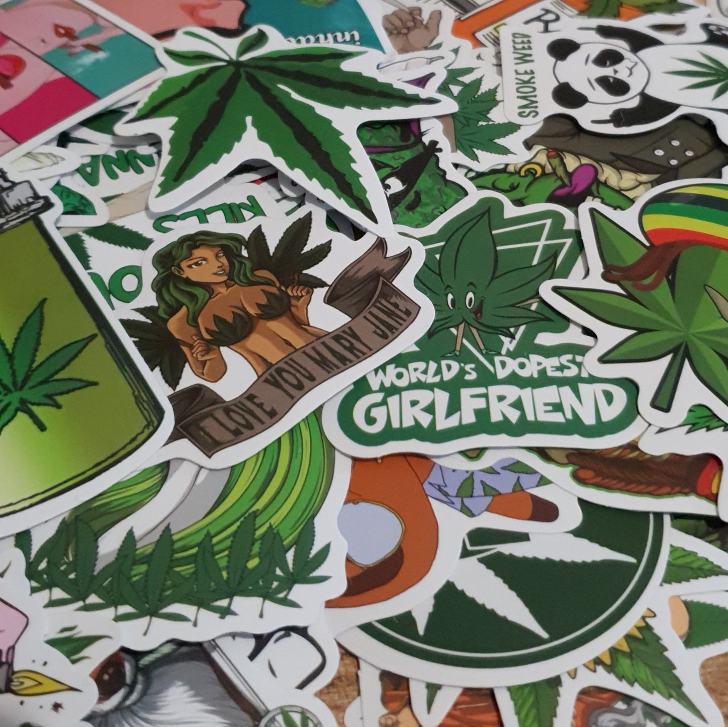 Stoner Stickers. 10 Pack of 420 Themed Stickers.