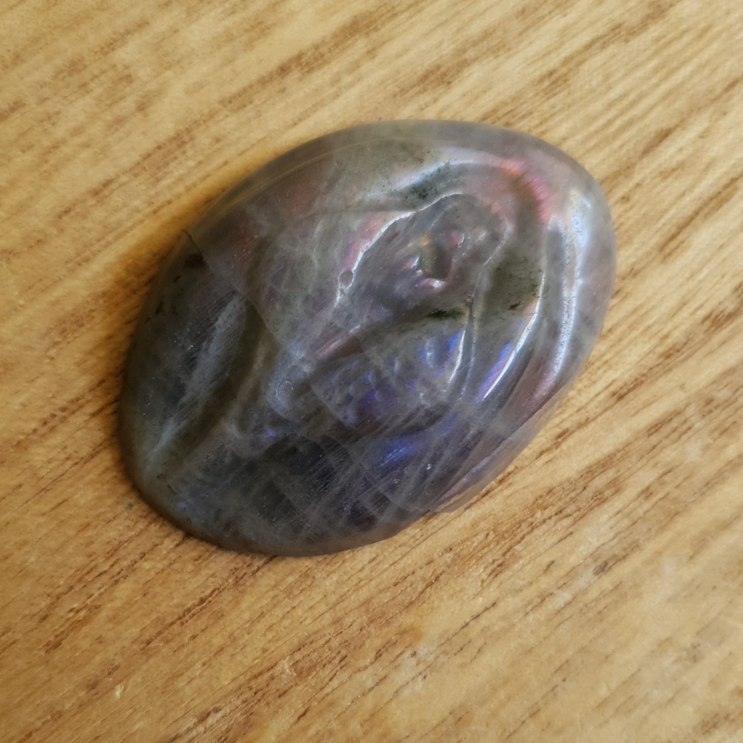 Labradorite Lady Part. Crystal Vagina Carving. *Discounted Small Chip*