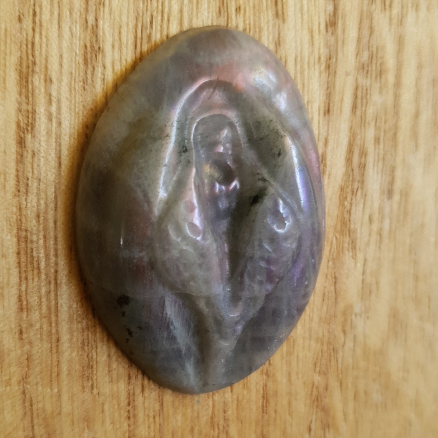 Labradorite Lady Part. Crystal Vagina Carving. *Discounted Small Chip*