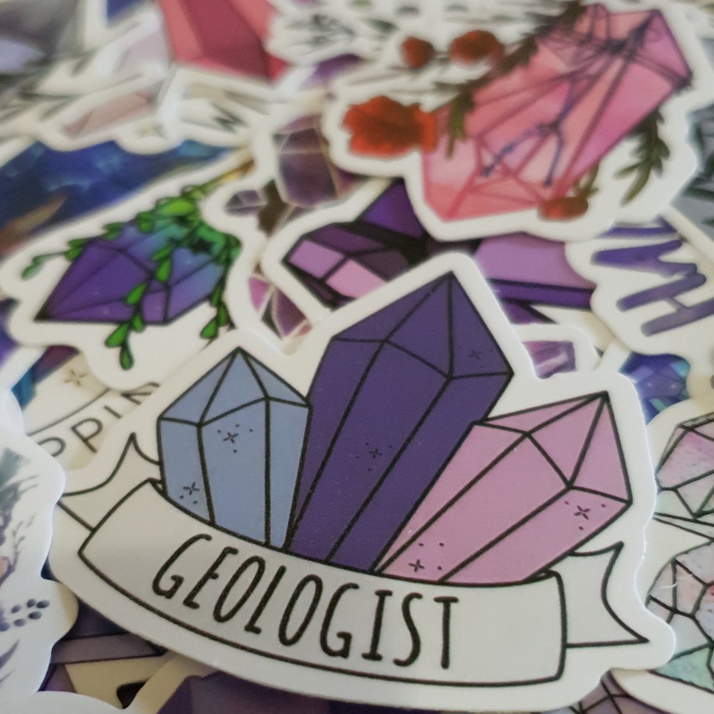 Crystal Stickers. 10 Packs of Crystal Themed Stickers.