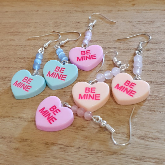 Be Mine Valentine's Earrings. Assorted Material Be Mine Earrings.