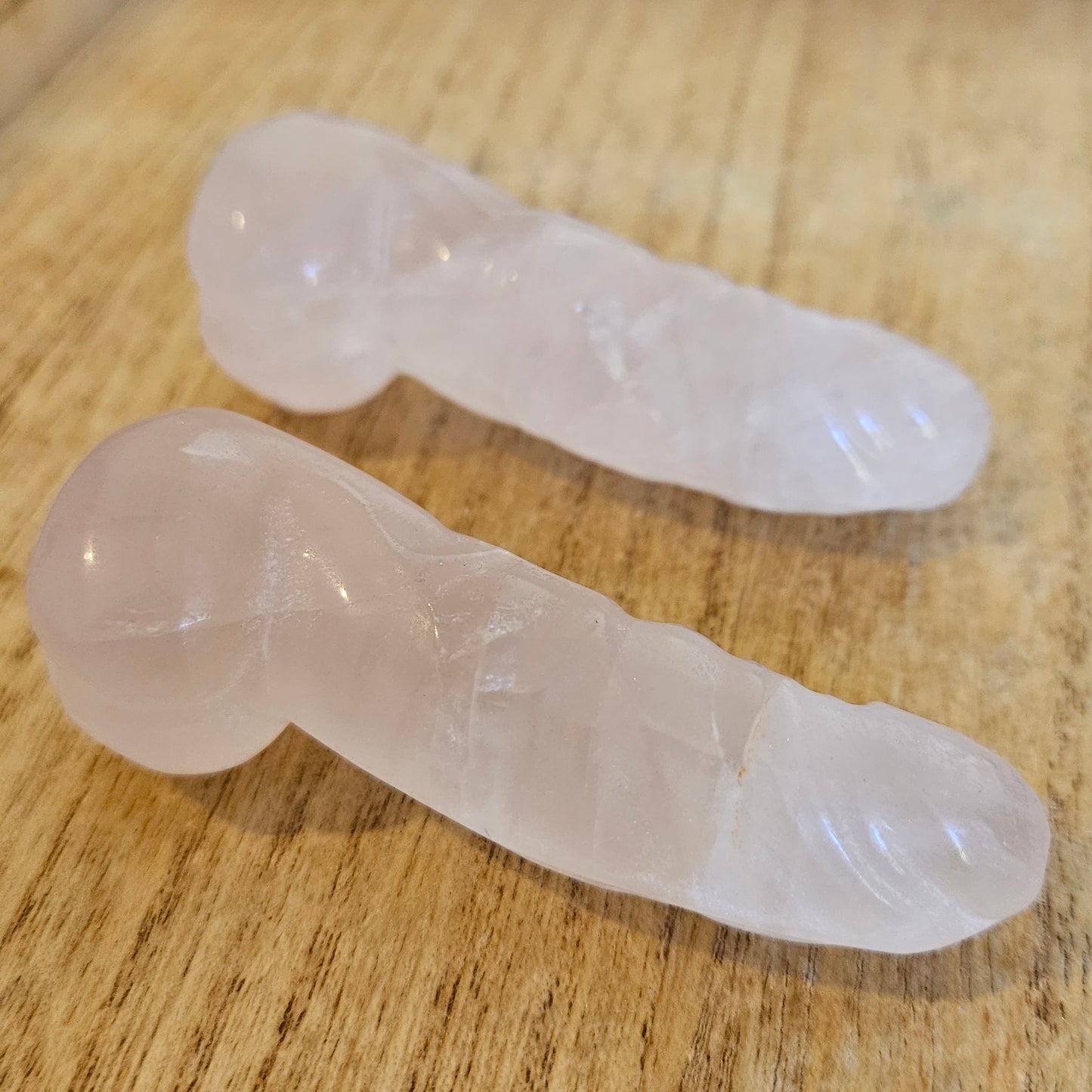 Rose Quartz Man Member. Rose Quartz Penis Carving.