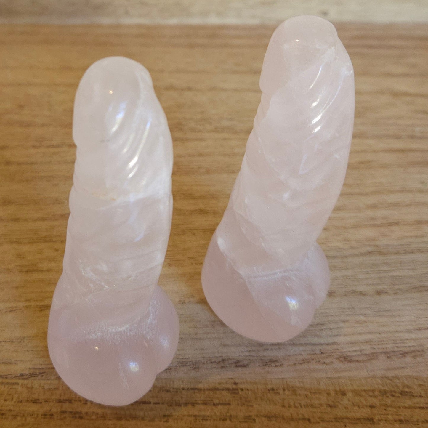 Rose Quartz Man Member. Rose Quartz Penis Carving.