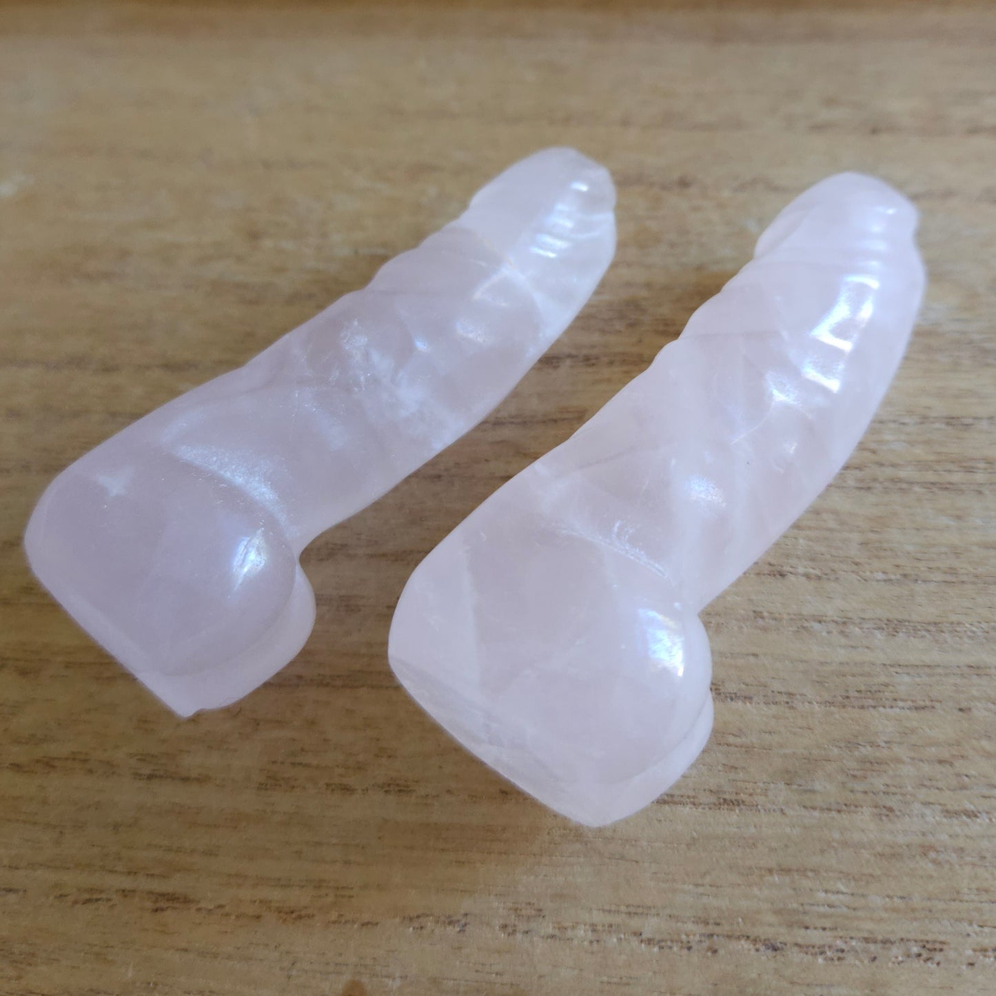 Rose Quartz Man Member. Rose Quartz Penis Carving.