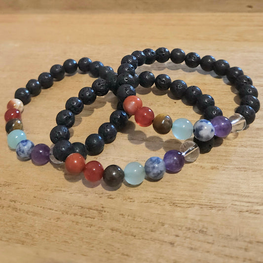 Chakra with Lava Stone Bracelet.