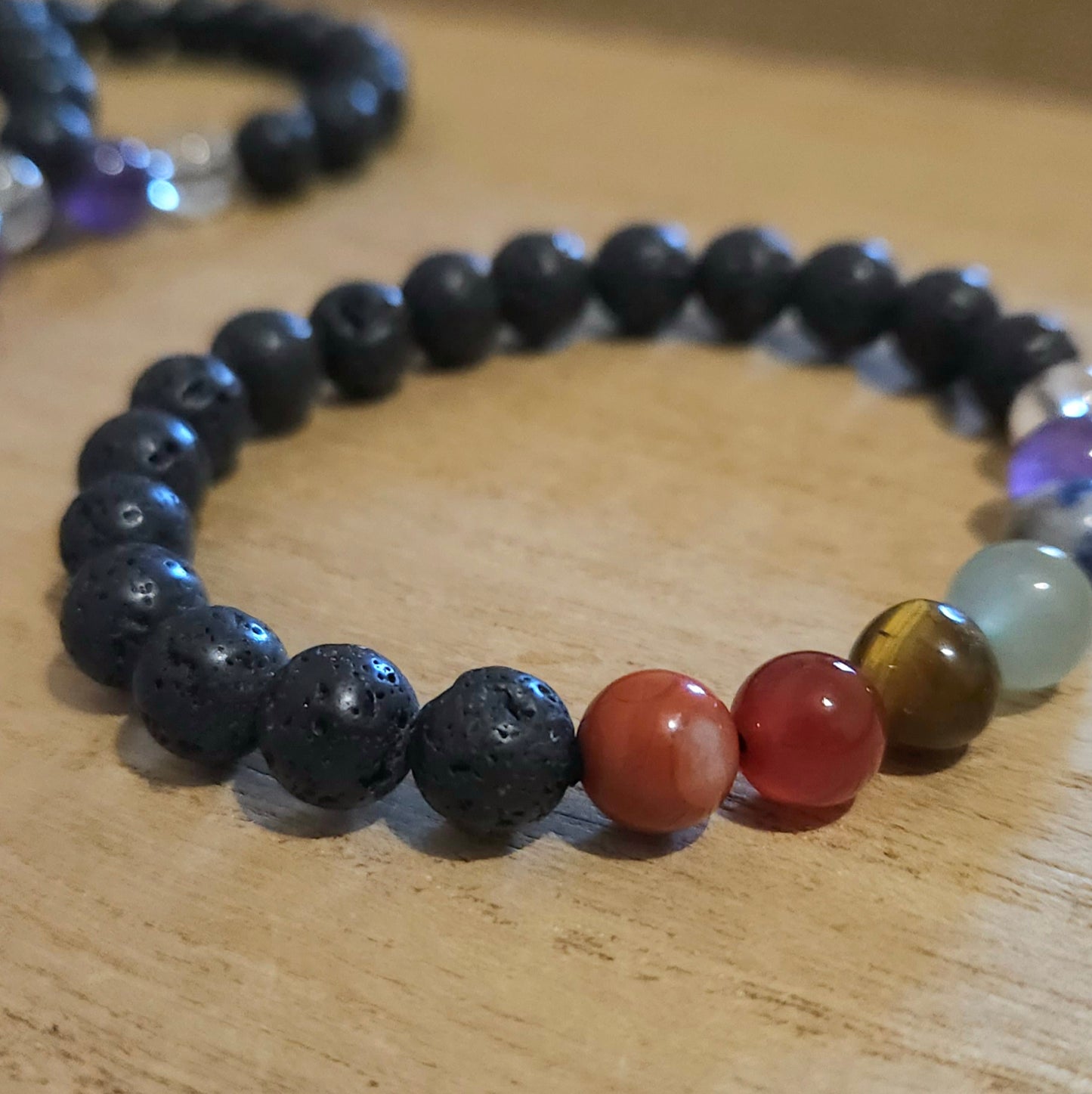 Chakra with Lava Stone Bracelet.