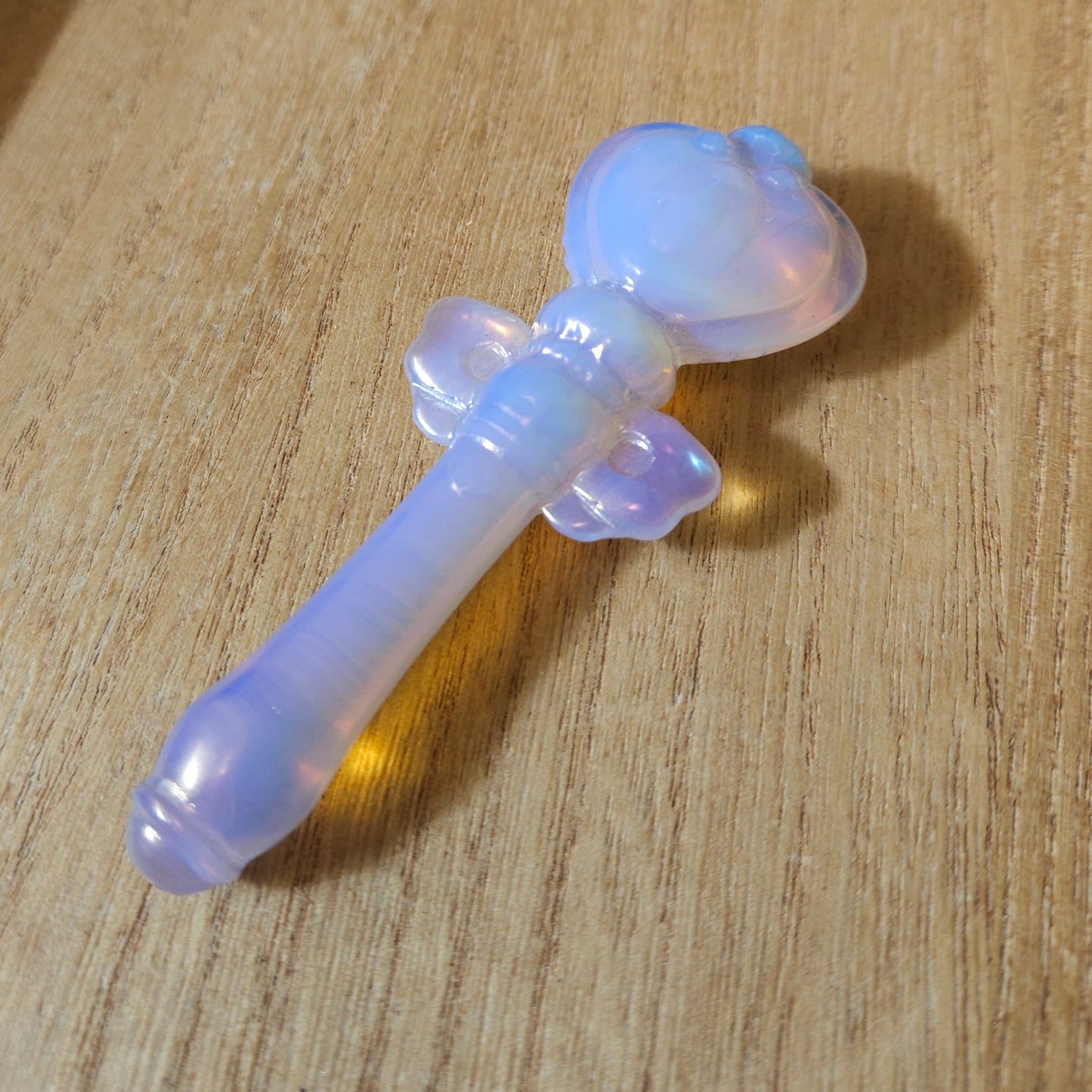 Aura Coated Opalite Heart Wand.