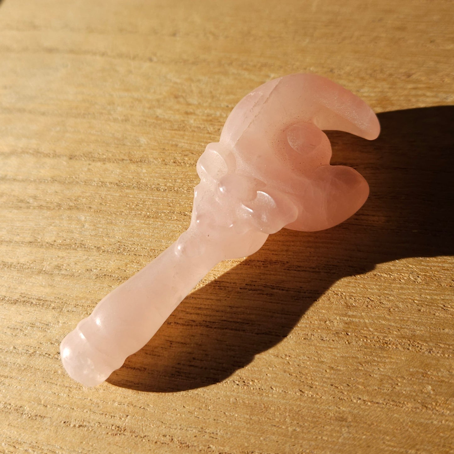 Rose Quartz Moon Wand.