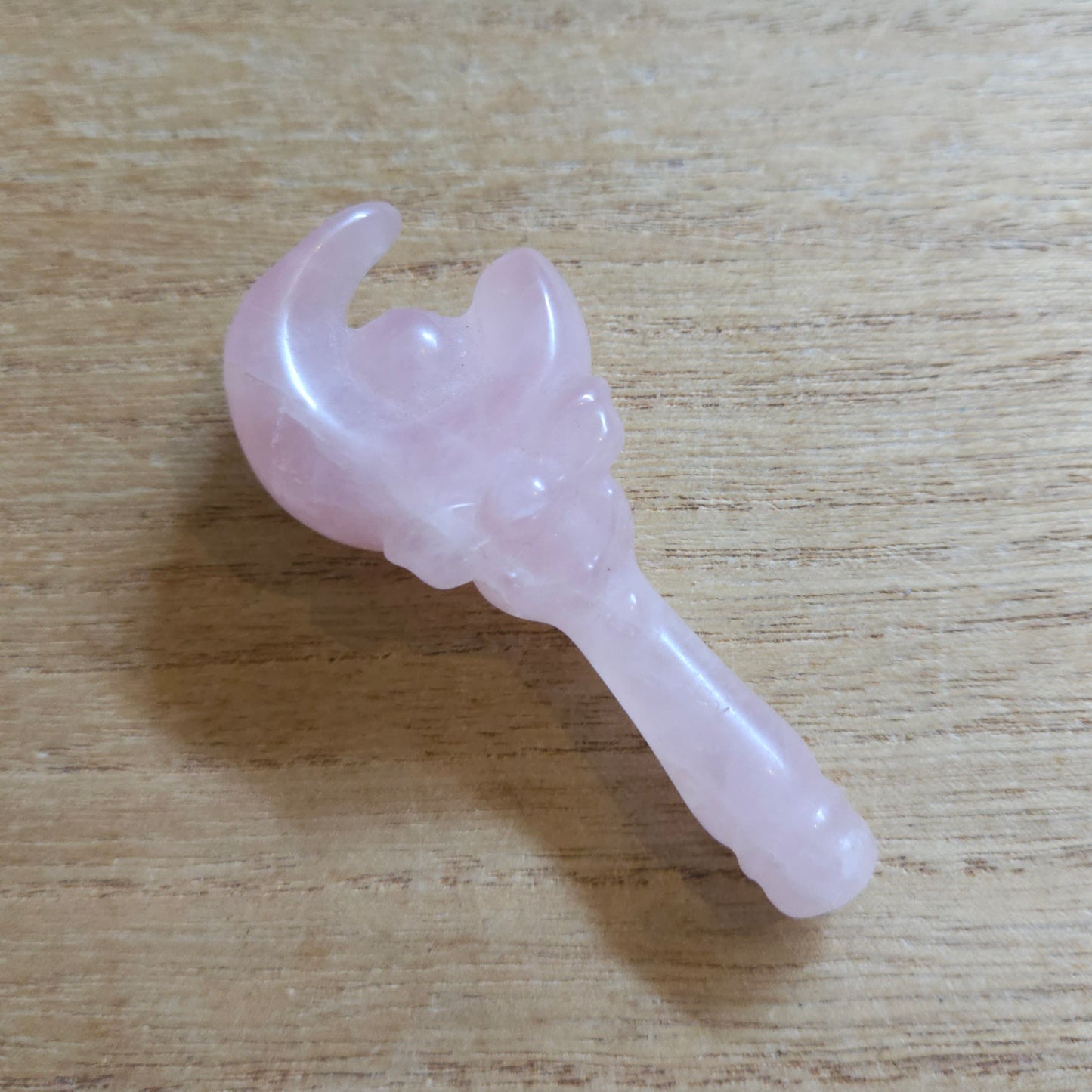 Rose Quartz Moon Wand.