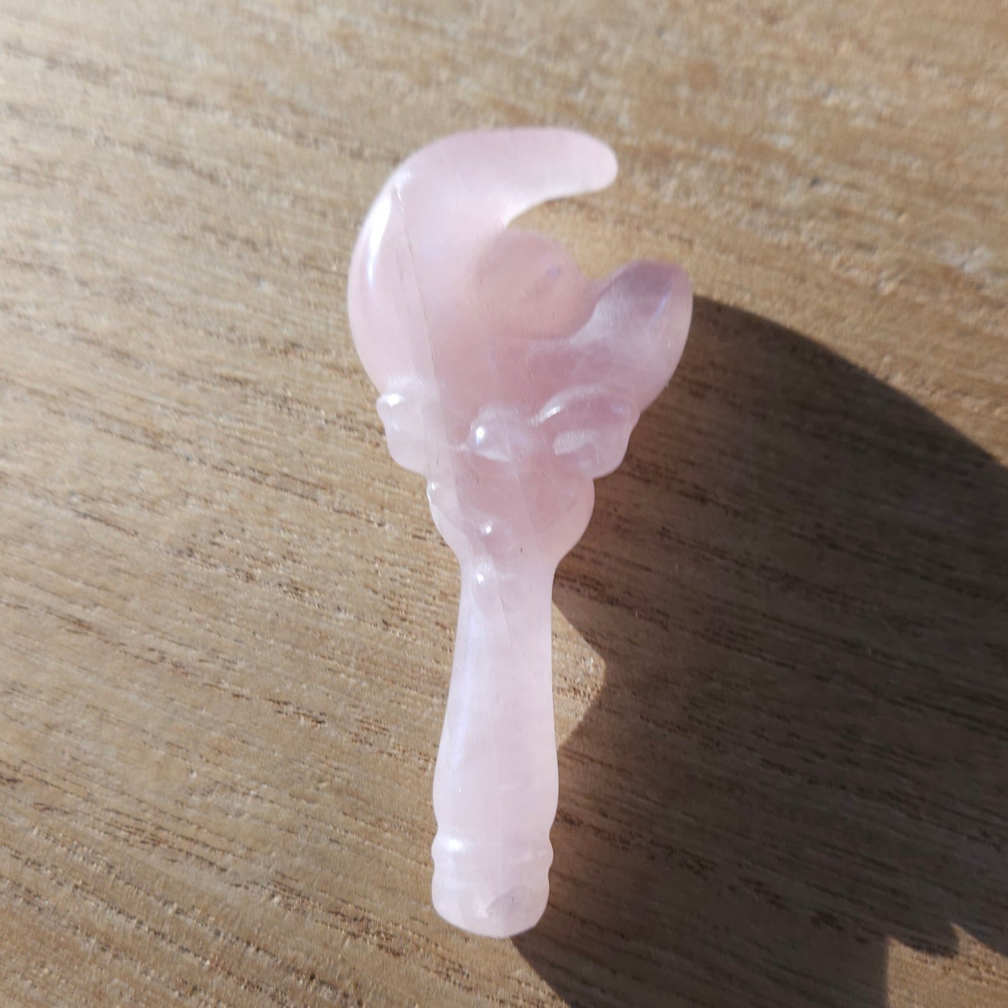 Rose Quartz Moon Wand.