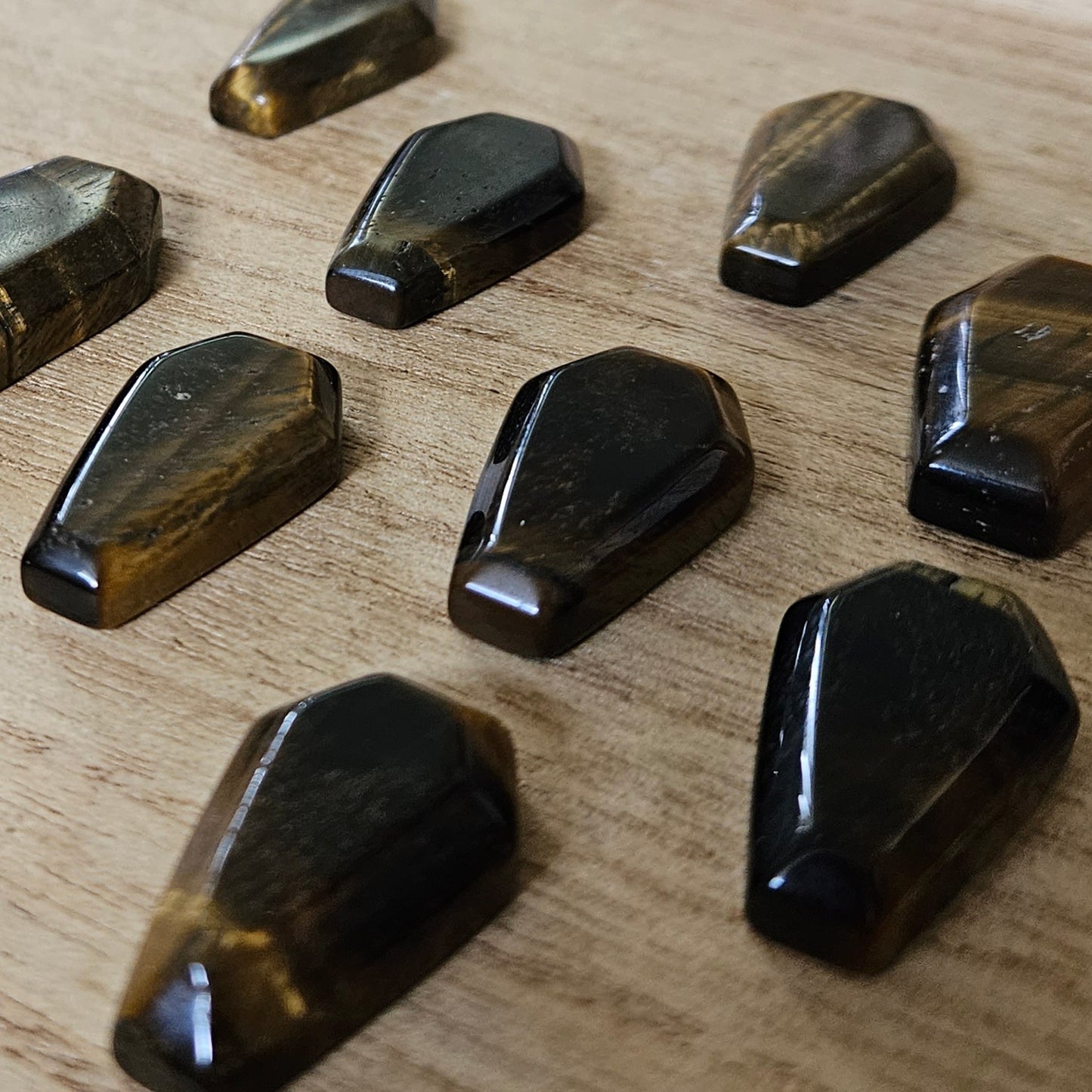 Tigers Eye Mini Coffin.