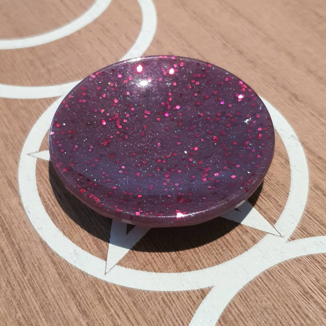 Small Circle Glitter Trinket Dish/ Crystal Sphere Holder. *Comes in Assorted colours*