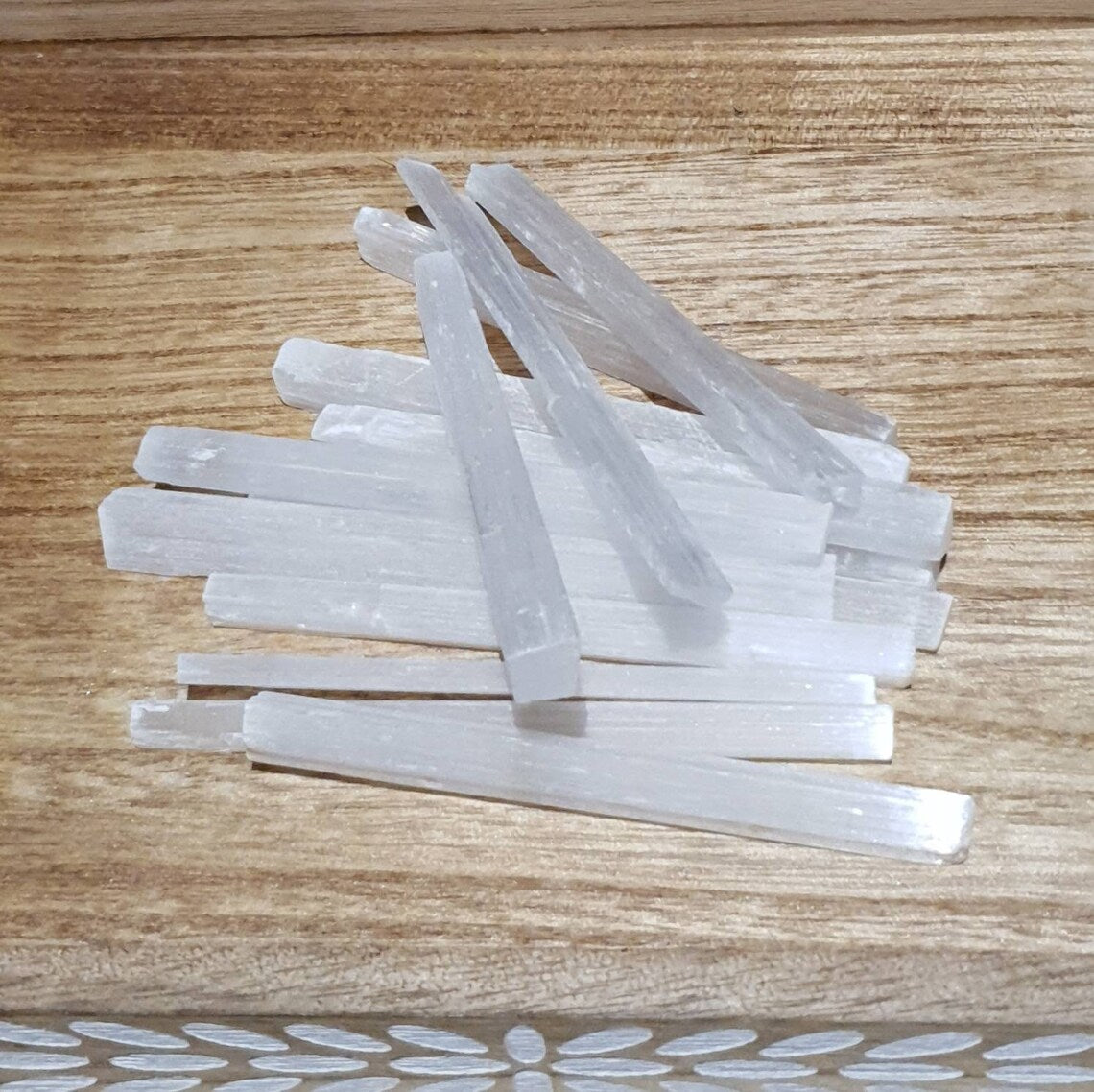 Raw Selenite Stick Bundles of Five Sticks