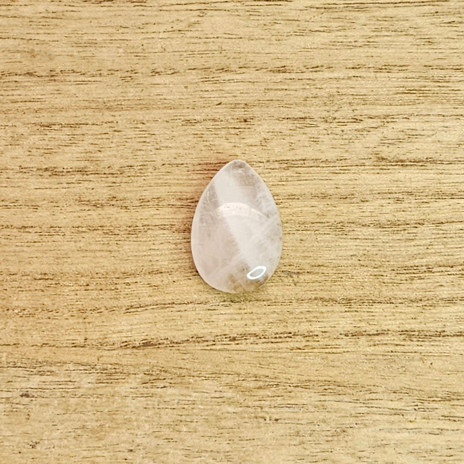 Rose Quartz Tear-drop Cabochon.