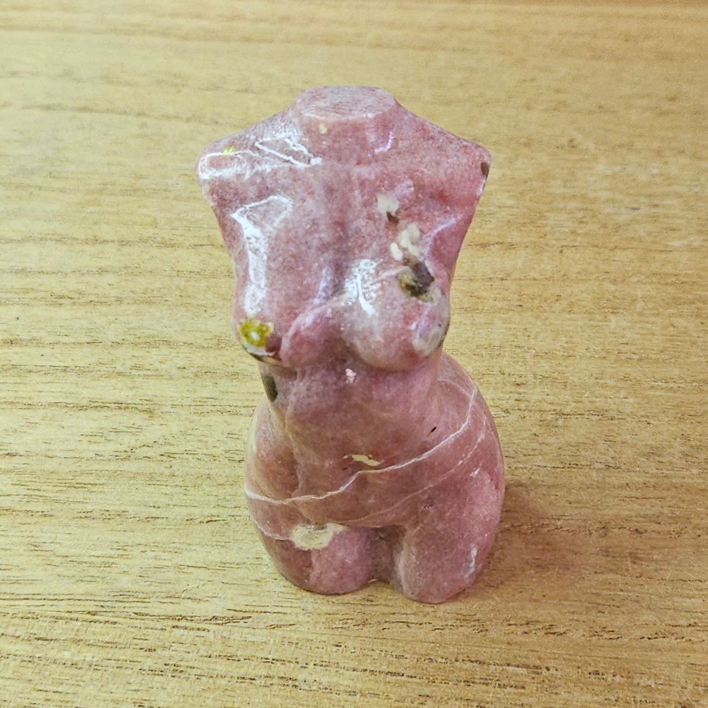 Red Guava Quartz Lady Body Carving.