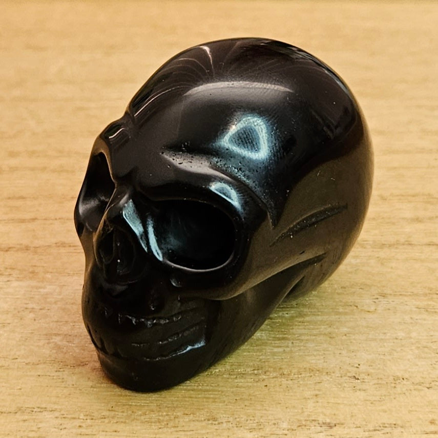 Obsidian Skull Carving.