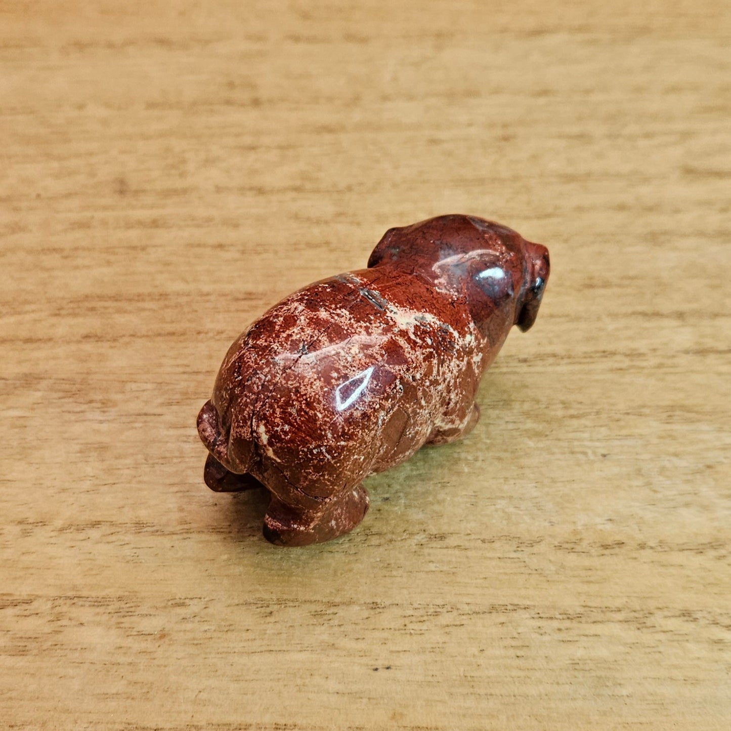 Red Jasper Pig Carving.