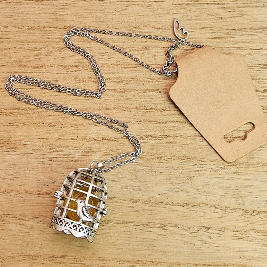 Bird Cage Necklace & Fluorite Sphere.