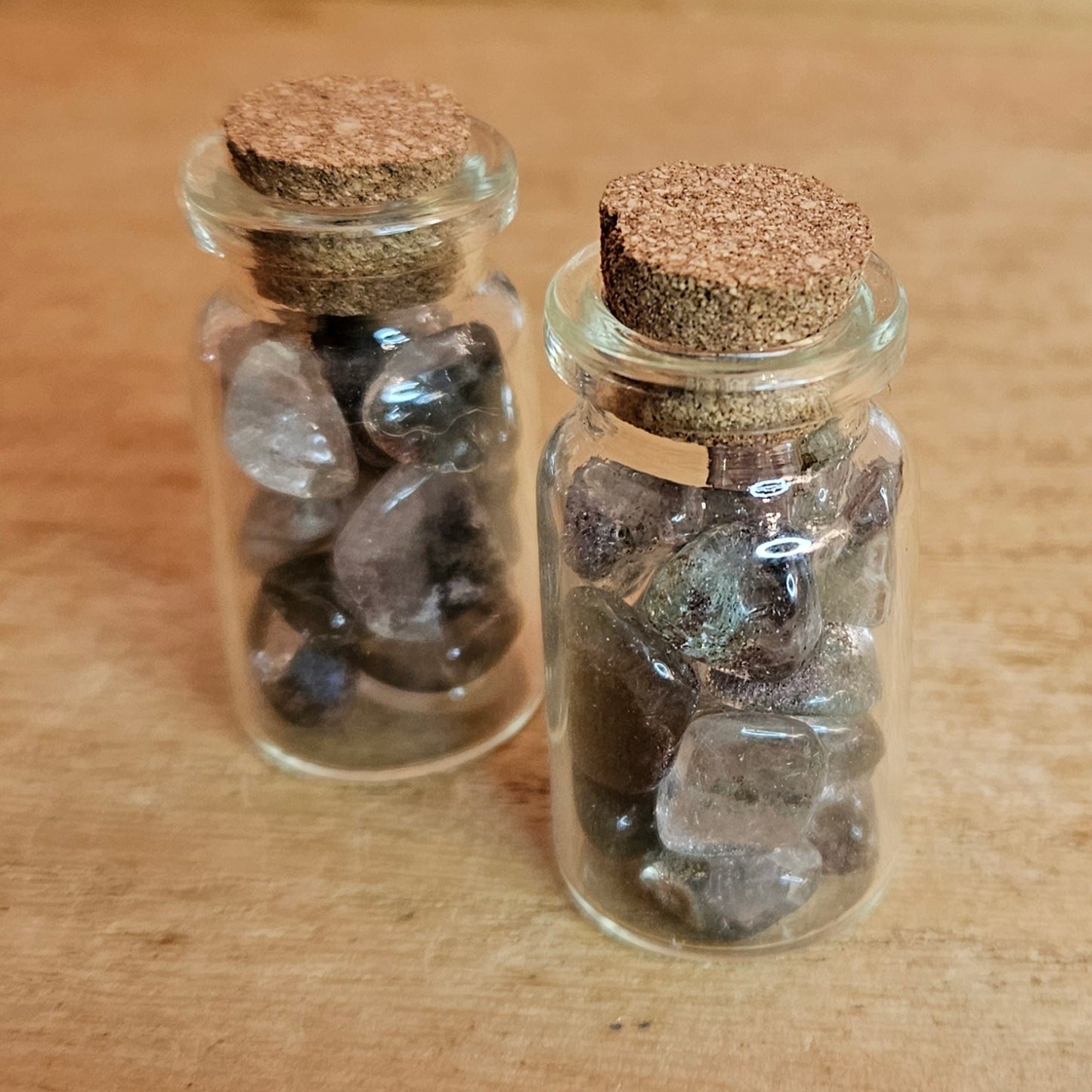 Garden Quartz Crystal Chip Jar.