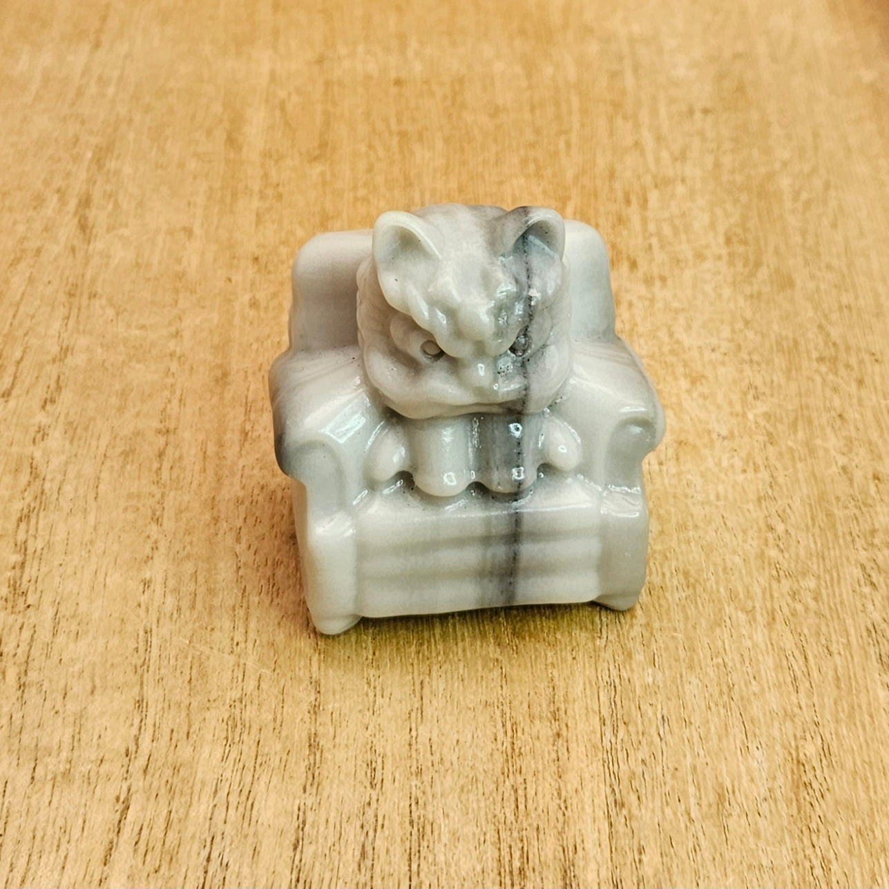 Taiji Jade Awakening Lion Dragon Carving.