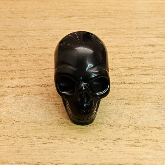 Obsidian Skull Carving.