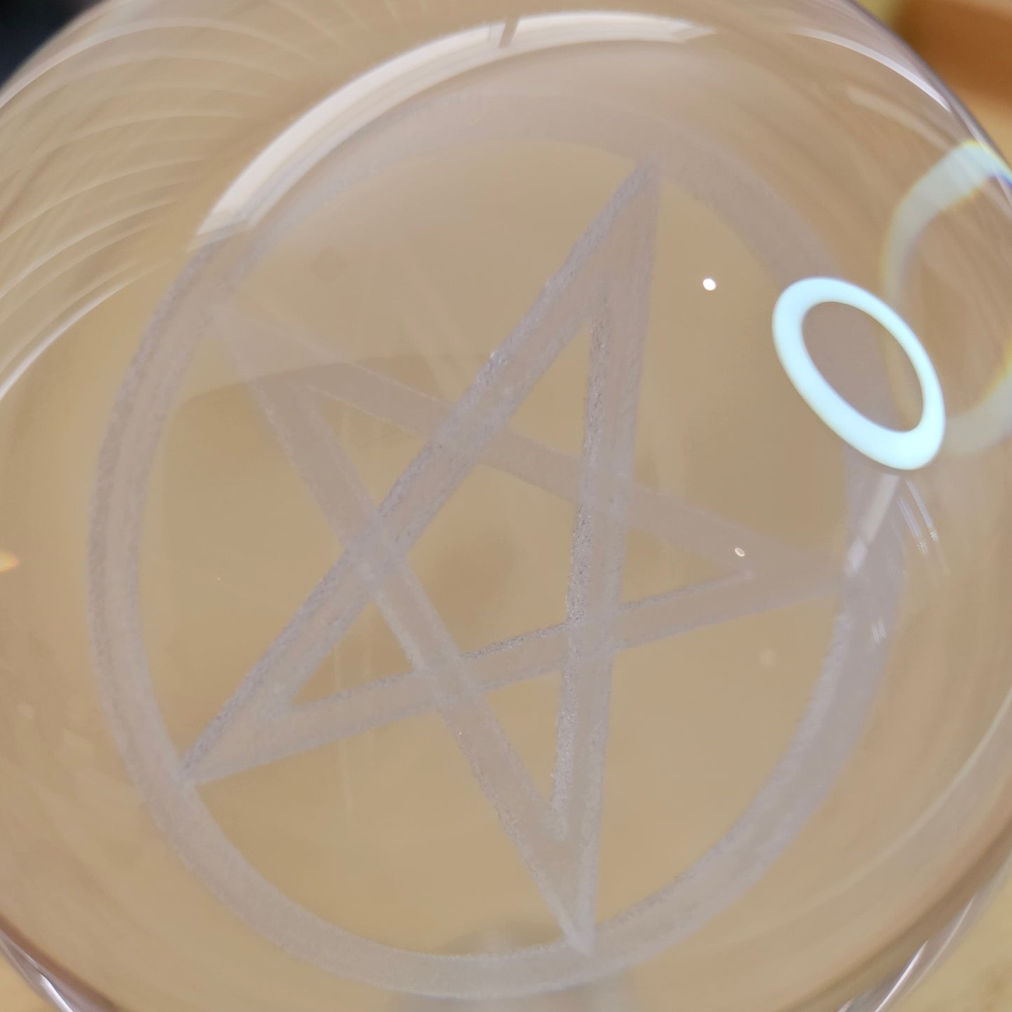 Pentagram Glass Sphere.