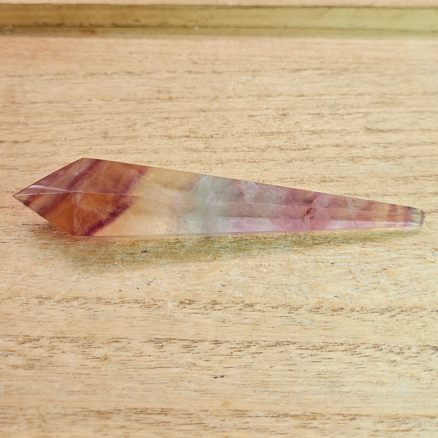 Rainbow Fluorite Wand & Stand.