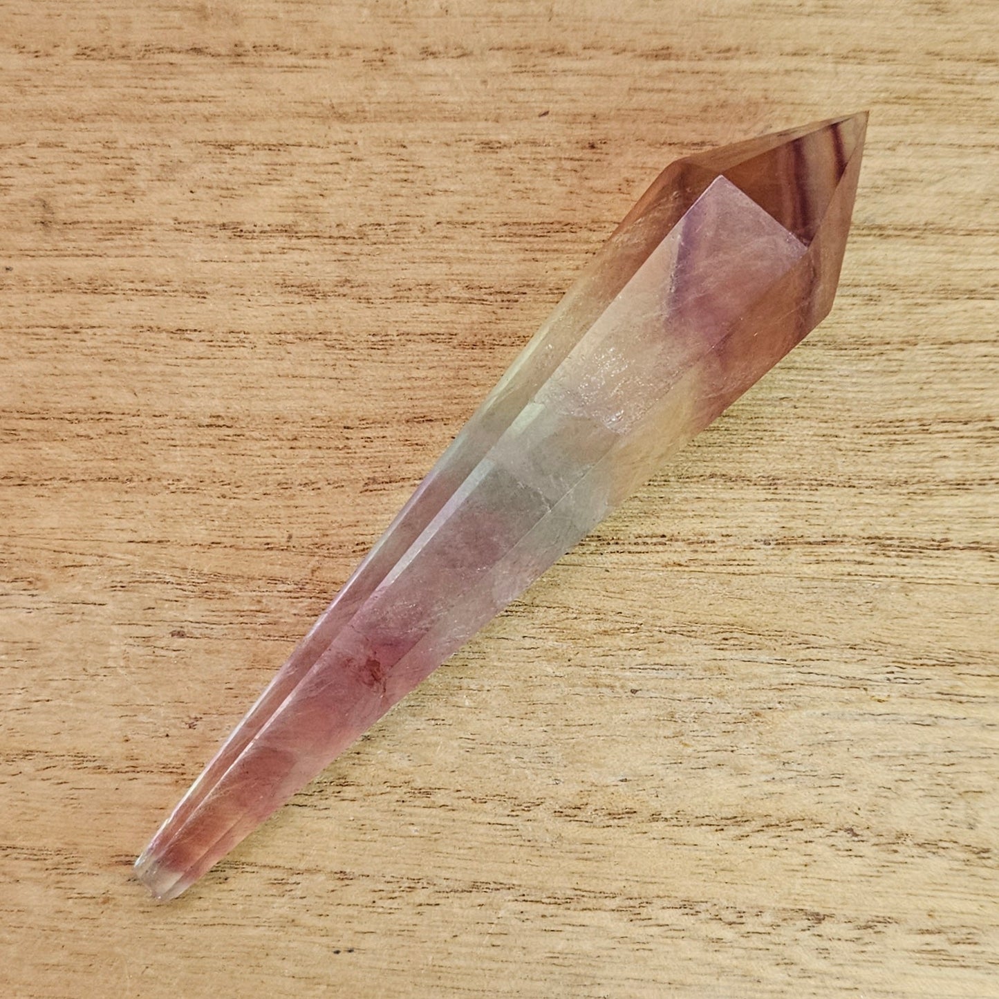 Rainbow Fluorite Wand & Stand.
