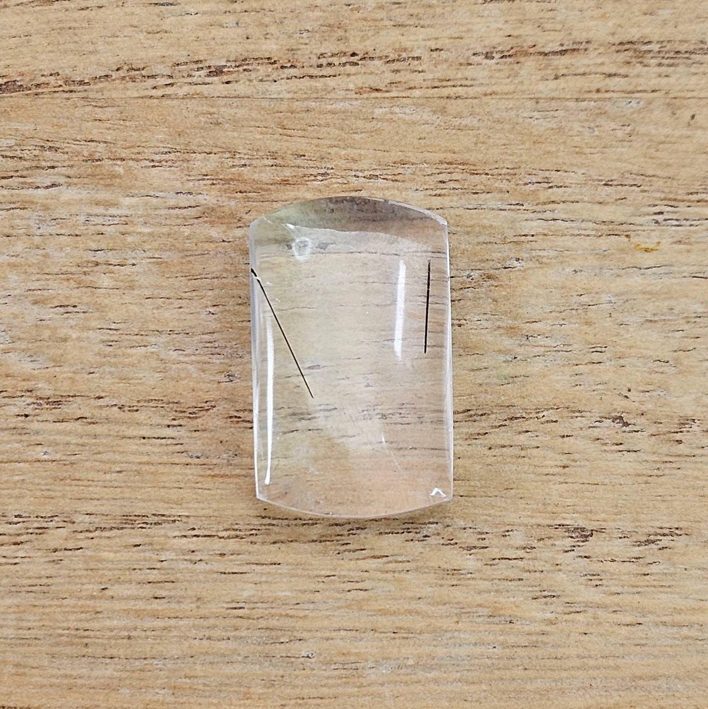 Rutilated Quartz Rectangle Cabochon.