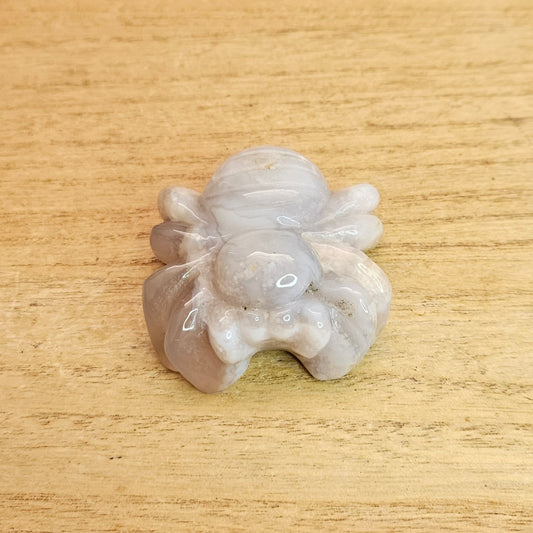 Flower Agate Spider Hand Carving.