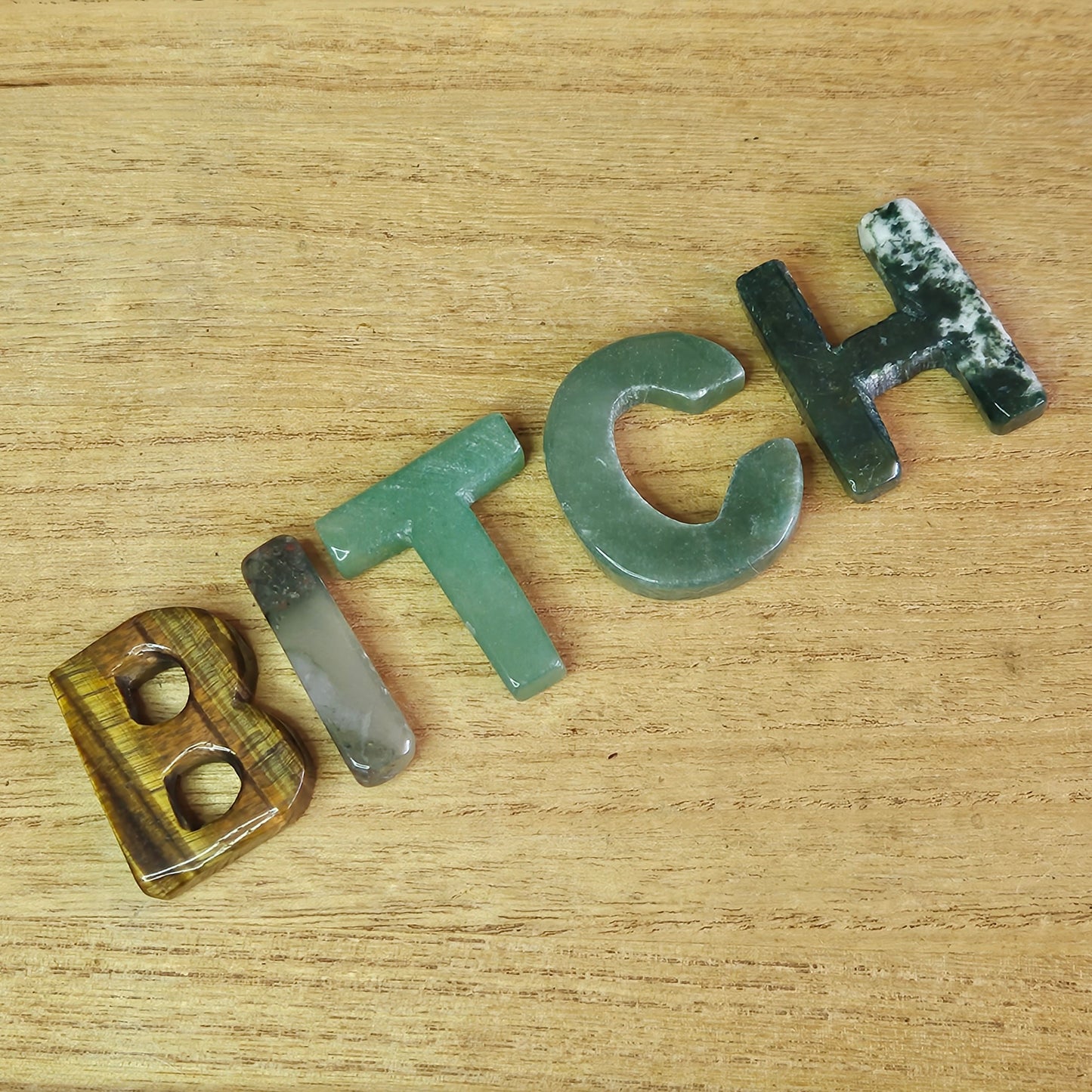 Bitch Set of Crystal Letters.