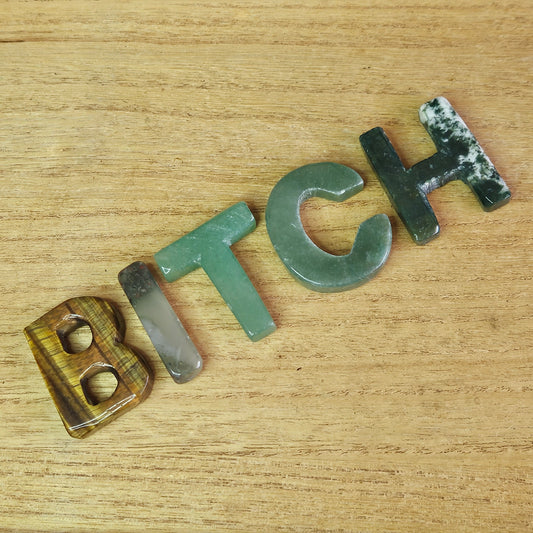 Bitch Set of Crystal Letters.