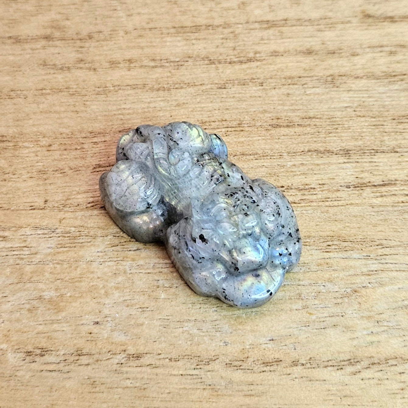 Sunset Labradorite Tiger Flat Carving.