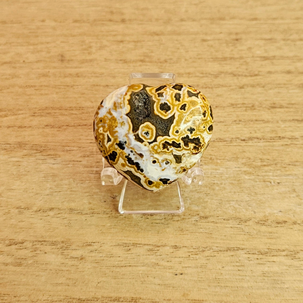 Ocean Jasper Heart Carving.