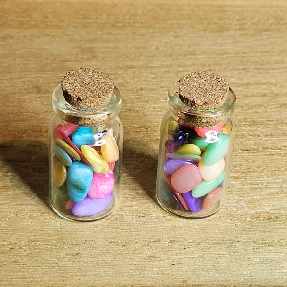 Rainbow Dyed Shell Chip Jar.