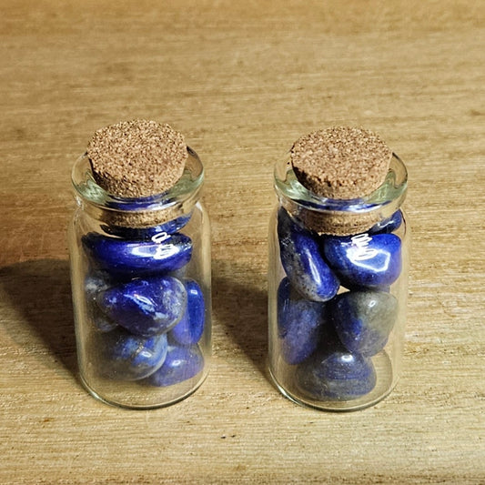 Lapis Lazuli Crystal Chip Jar.