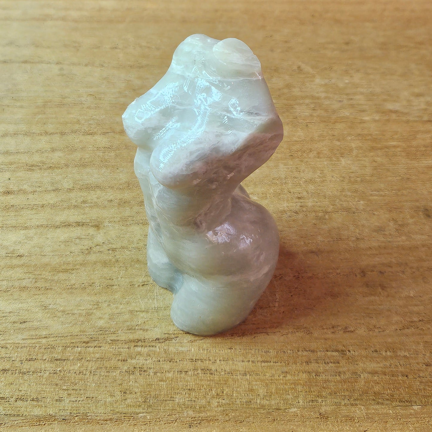 White Jade Lady Body Carving.