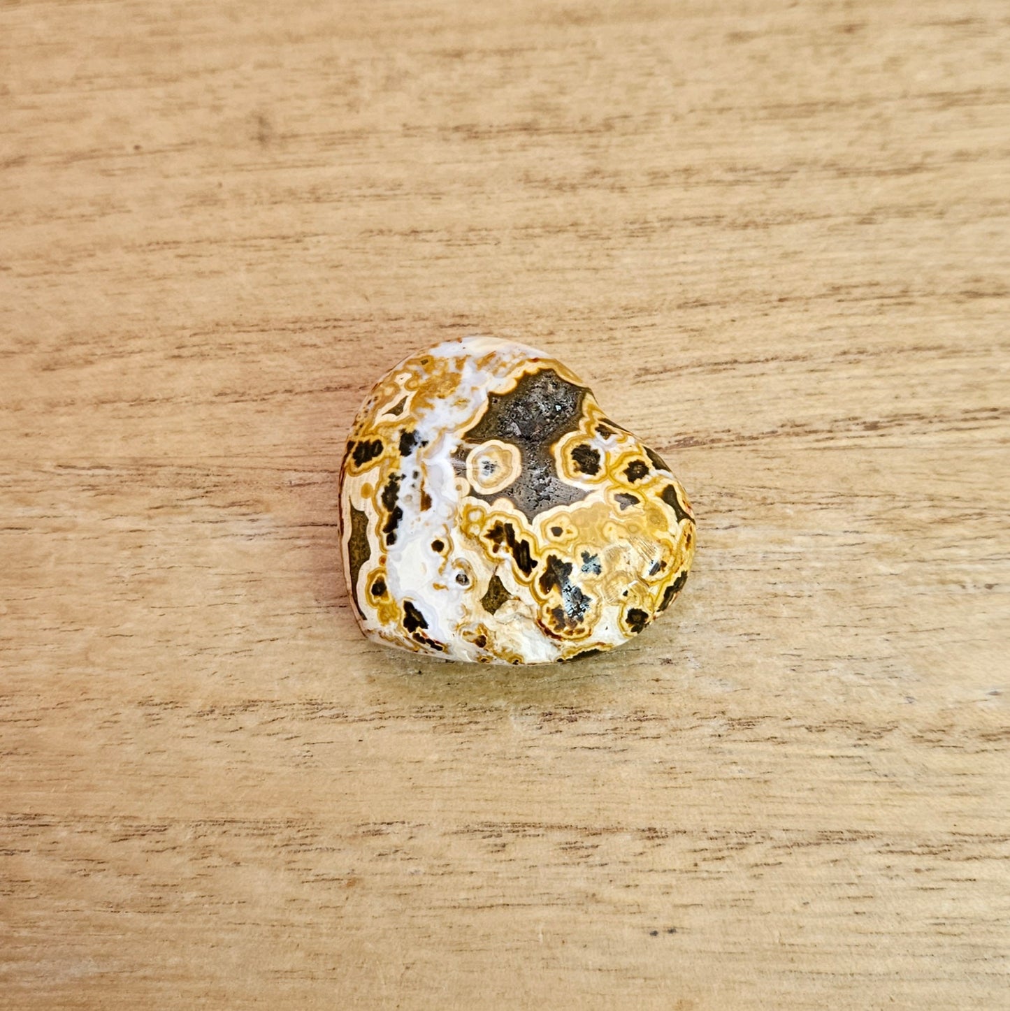 Ocean Jasper Heart Carving.