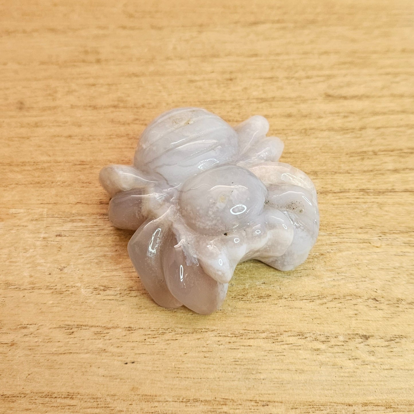 Flower Agate Spider Hand Carving.