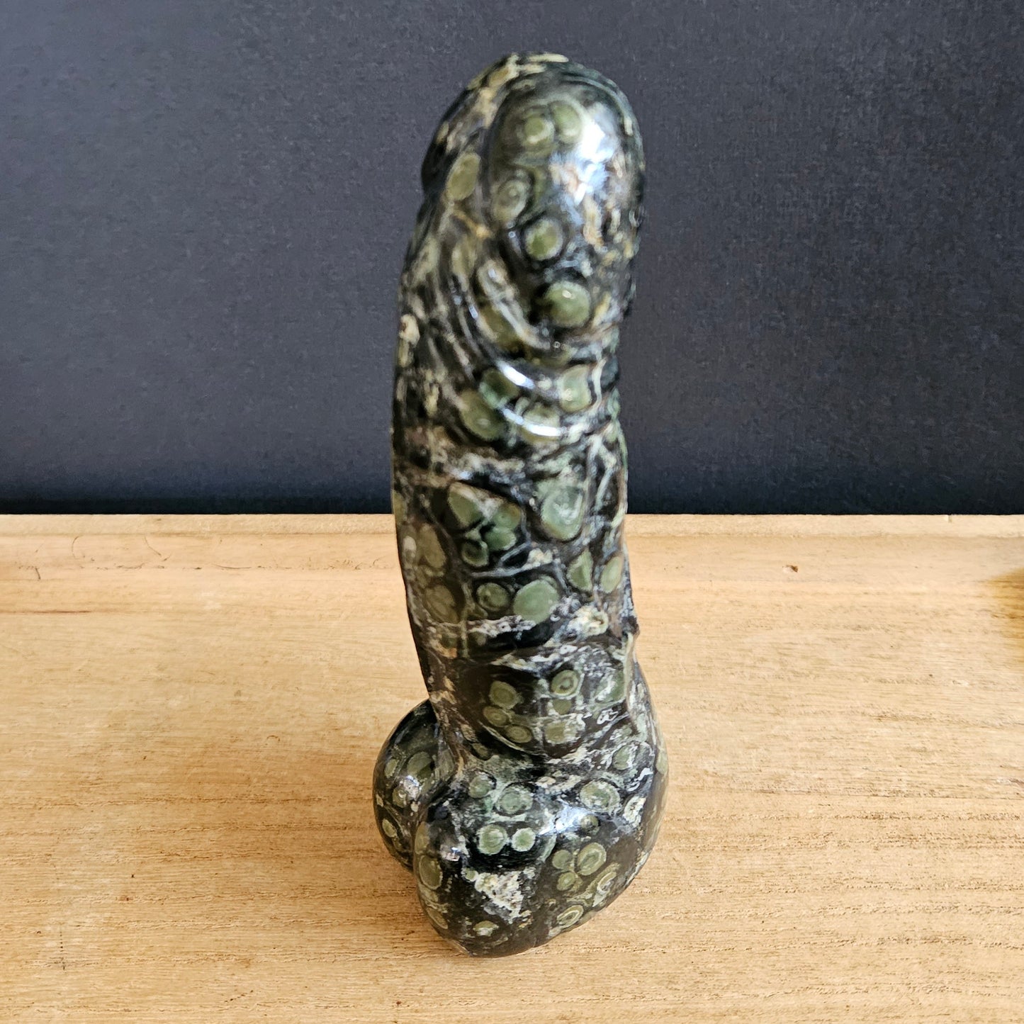 Kambaba Jasper Cock Carving.