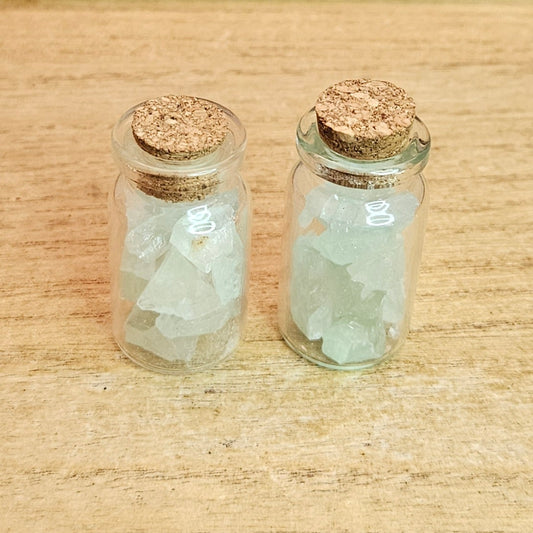 Green Fluorite Crystal Chip Jar.