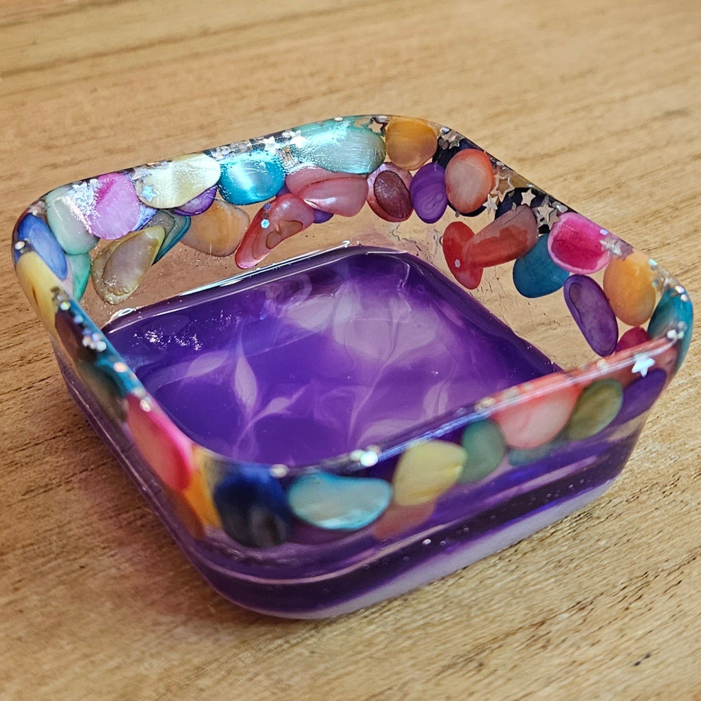 Rainbow Shell Trinket Dish.