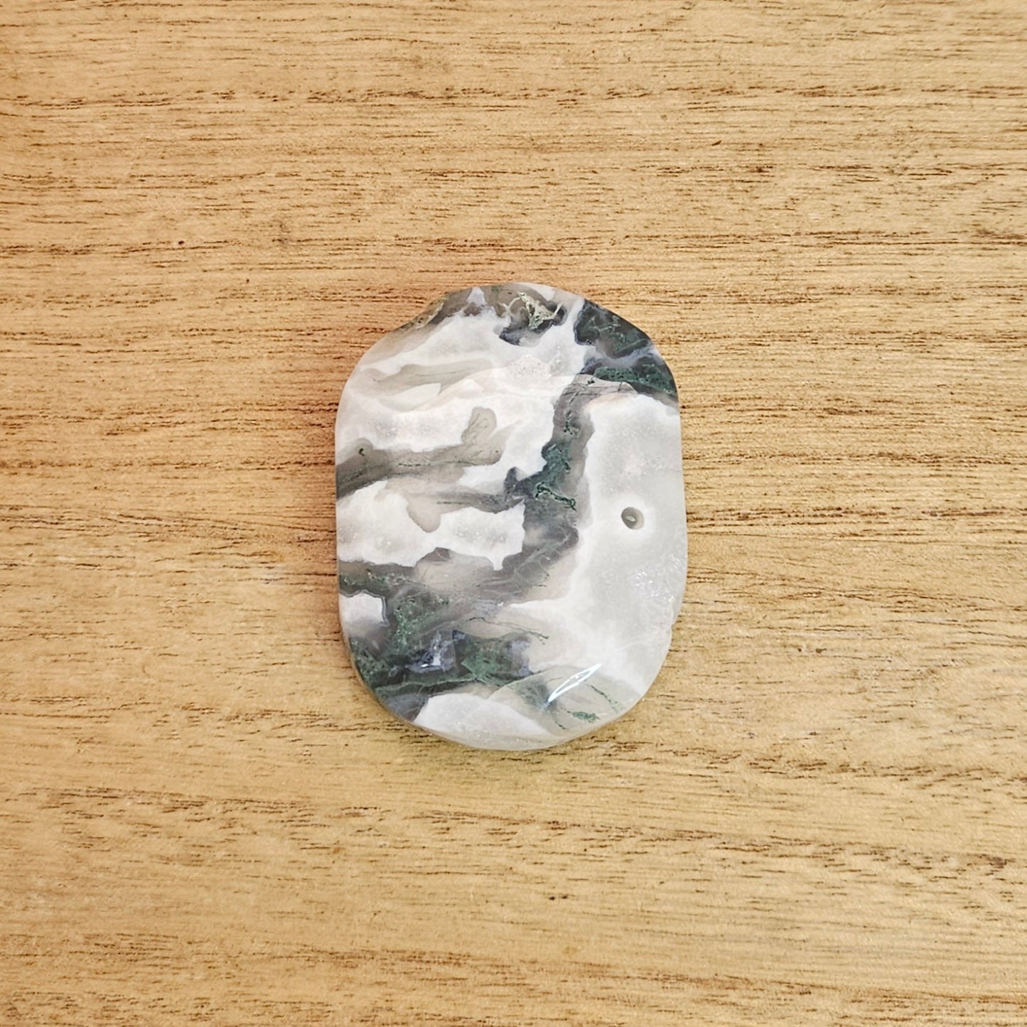 Moss Agate Palmstone. *Sold Separately*