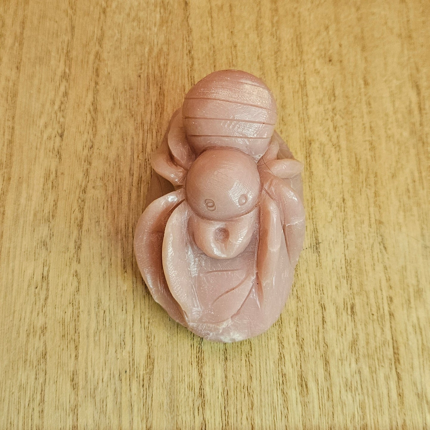 Pink Opal Spider Hand Carving.