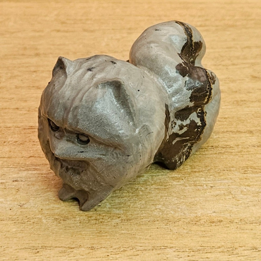 Picture Jasper Pomeranian Dog Carving.