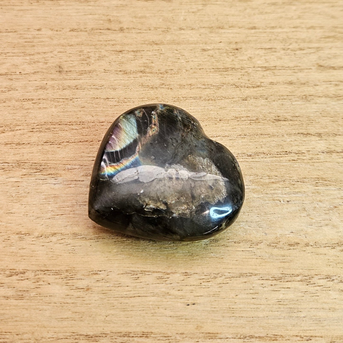 Labradorite Heart Carving.
