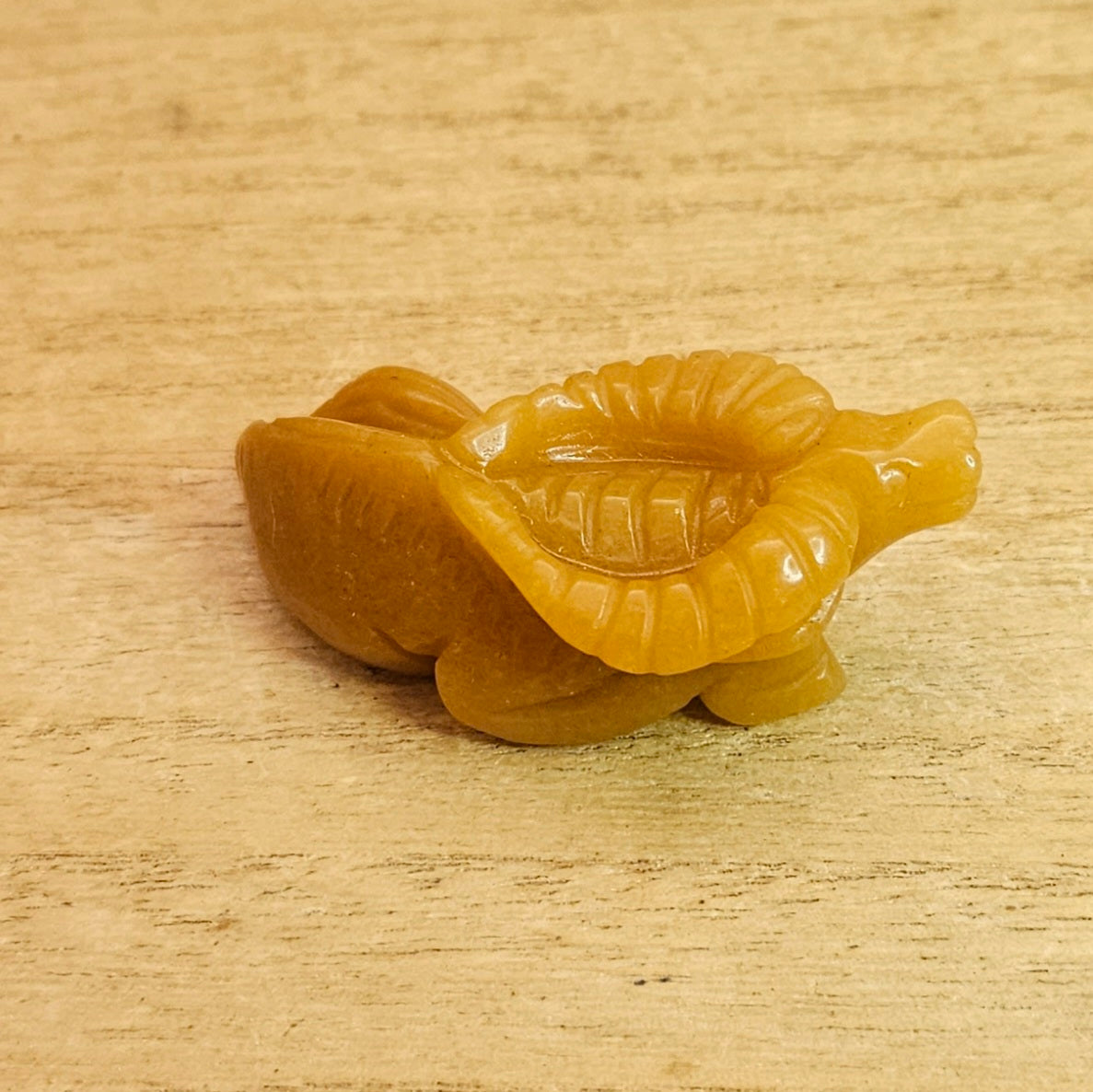 Yellow Jade Bull Hand Carving.