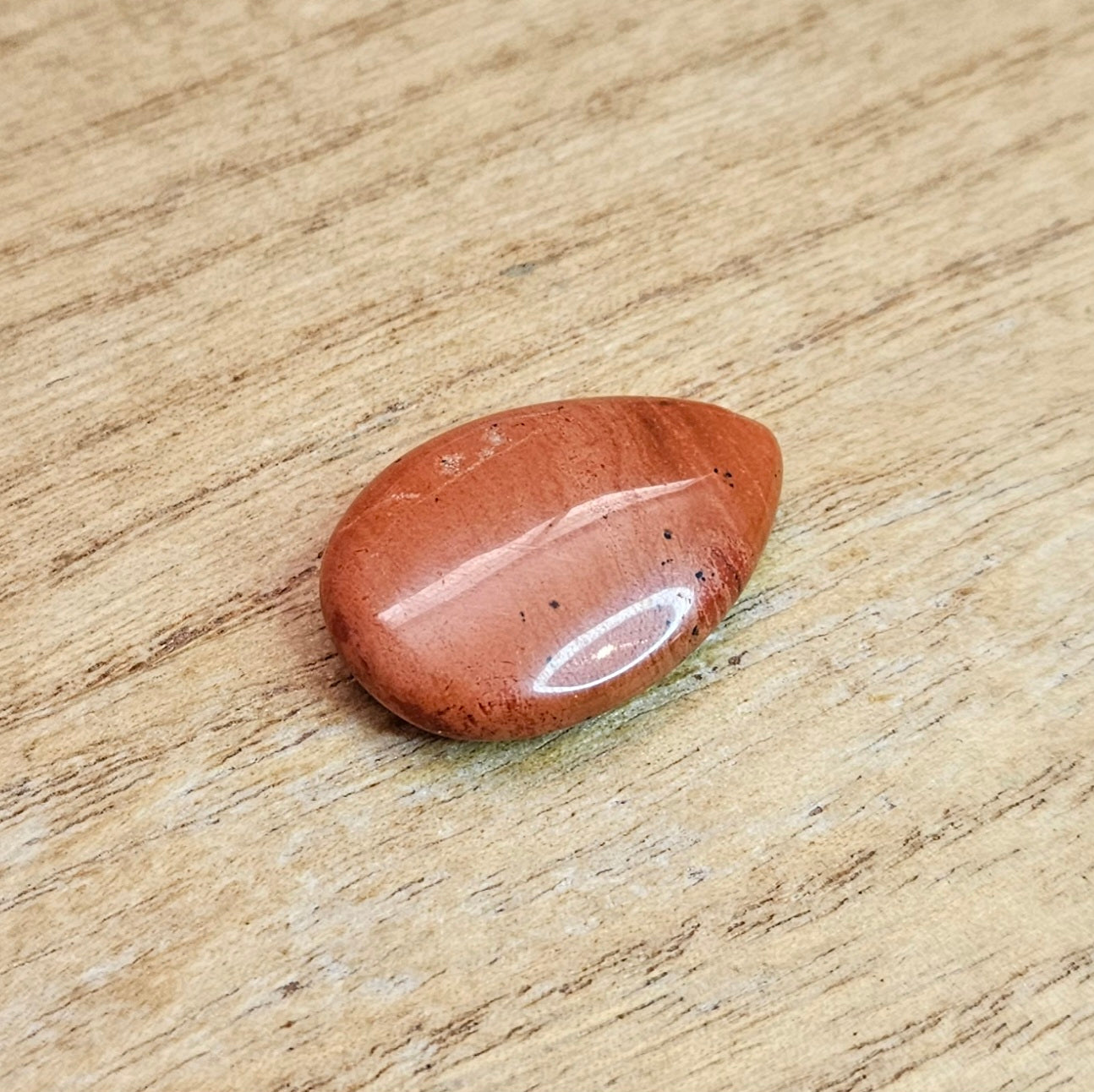 Red Jasper Tear-drop Cabochon.