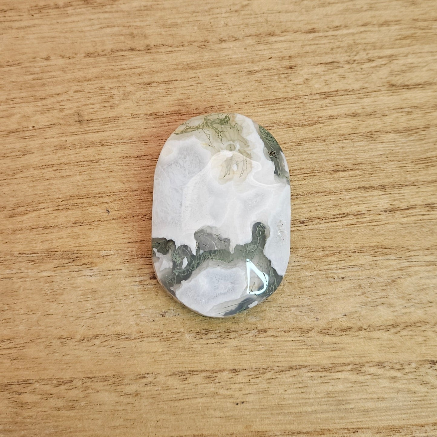 Moss Agate Palmstone. *Sold Separately*