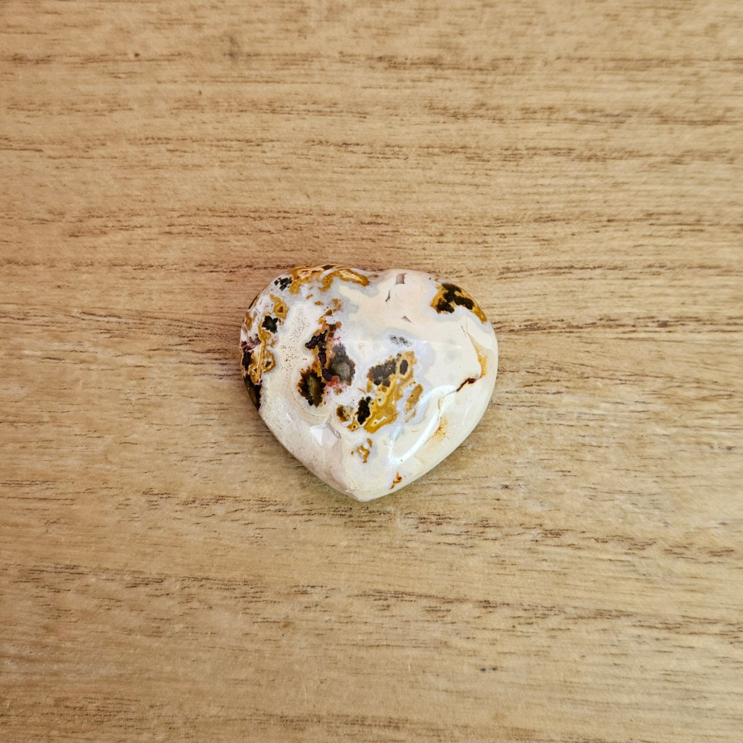 Ocean Jasper Heart Carving.